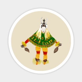 Zaouli The Impossible Traditional Ethnic Dance from Ivory Coast Africa Gift Magnet